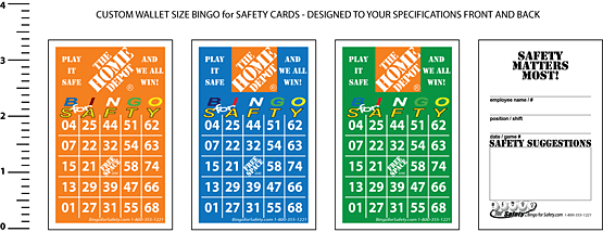 Home Depot Wallet Size SAFETY Program Card
